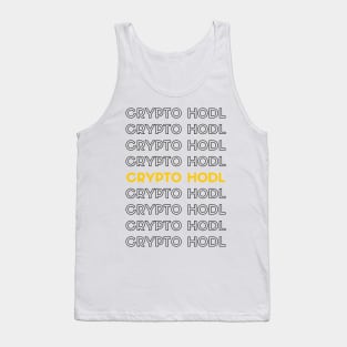 Crypto HODL Typography (black) Tank Top